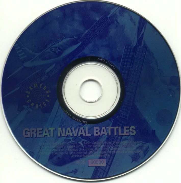 Media for Great Naval Battles Vol. II: Guadalcanal 1942-43 (DOS) (Expert Software "Gamers Choice" release)