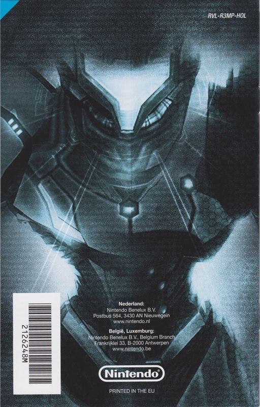 Manual for Metroid Prime Trilogy (Wii): Back