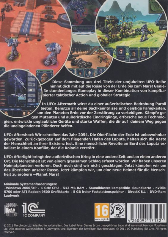 Other for UFO Trilogy (Windows) (Classics Games release): Keep Case - Back Cover