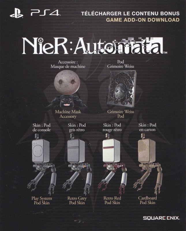 NieR Automata (Day One Edition) cover or packaging material MobyGames