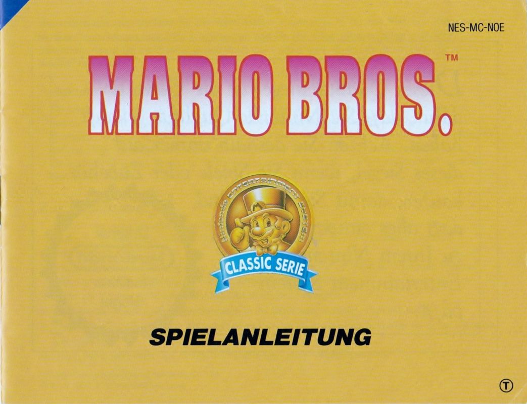 Manual for Mario Bros. (NES): Front