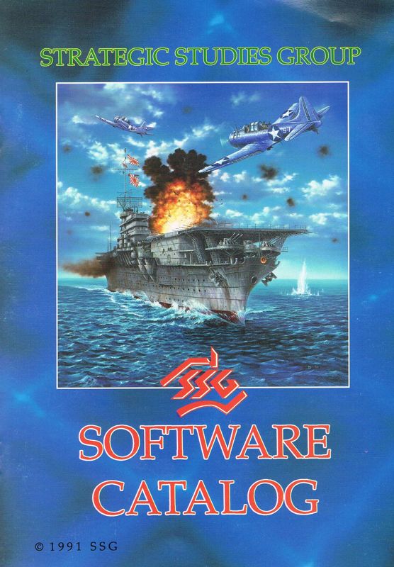 Advertisement for Panzer Battles (DOS) (5.25" Floppy Disk release): SSG Catalog - Front
