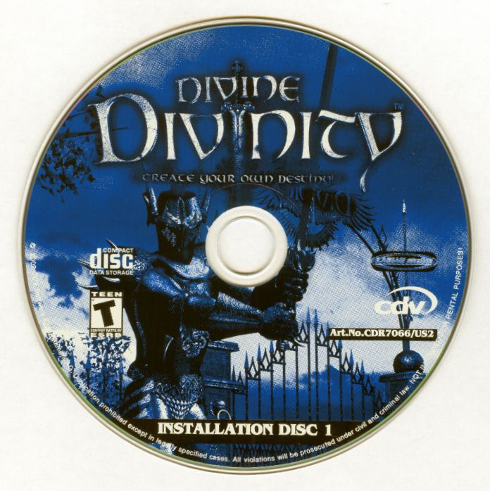 Media for Divine Divinity (Windows): Installation Disc 1