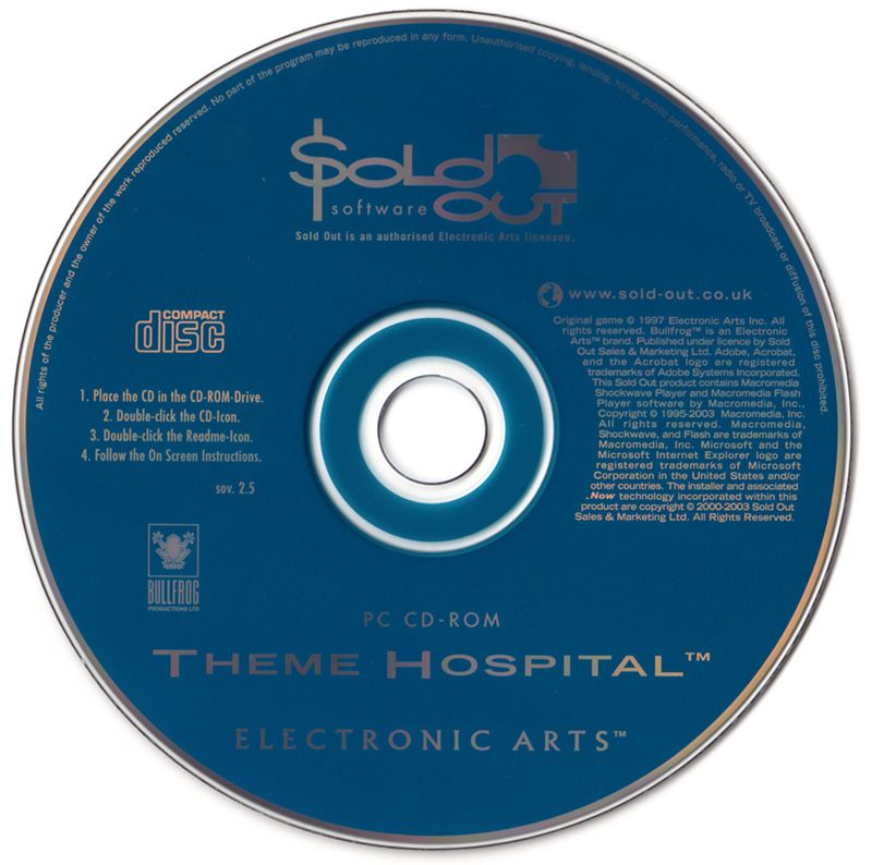 Media for Theme Hospital (Windows) (Sold Out Software release)