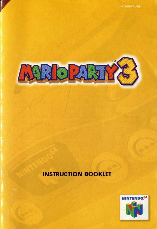 Manual for Mario Party 3 (Nintendo 64): Front
