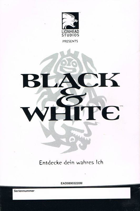 Manual for Black & White (Windows): Back