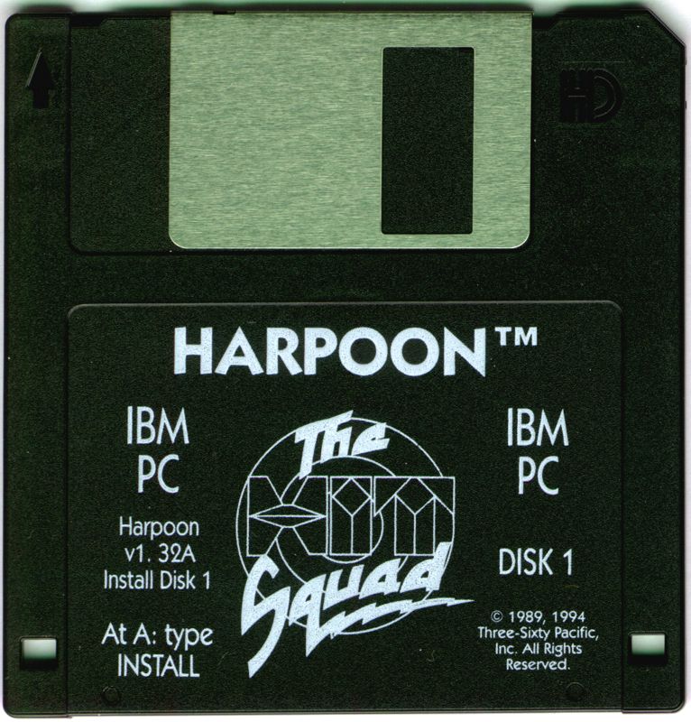 Media for Harpoon & Battleset 2 (DOS) (Hitsquad re-release): Install Disk (v. 1.32A)