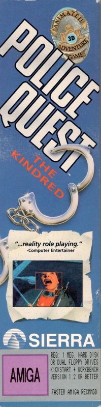Spine/Sides for Police Quest 3: The Kindred (Amiga): Left