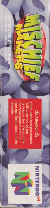 Spine/Sides for Mischief Makers (Nintendo 64): Left