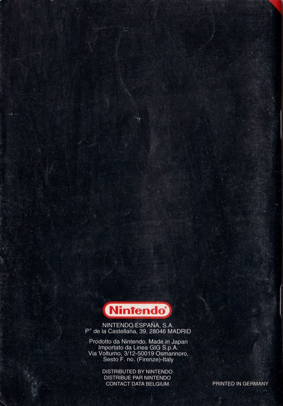 Manual for Mischief Makers (Nintendo 64): Back