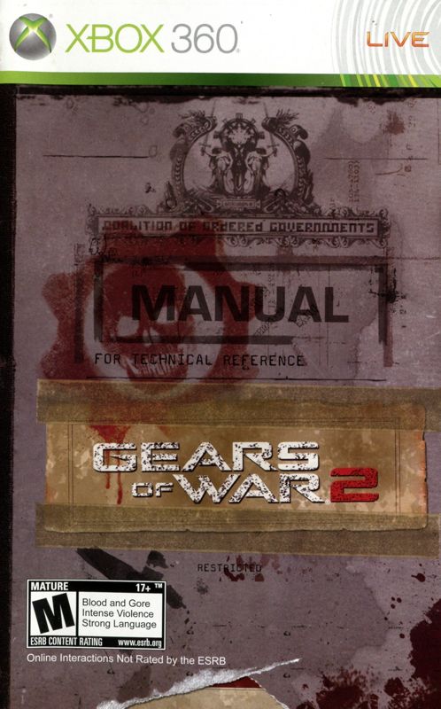 Manual for Gears of War 2 (Xbox 360): Front
