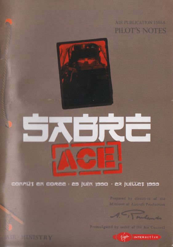 Manual for Sabre Ace: Conflict Over Korea (Windows): Front