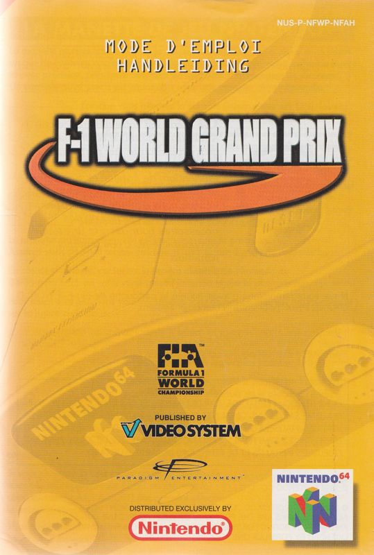 Manual for F-1 World Grand Prix (Nintendo 64) (Players Choice release): Front