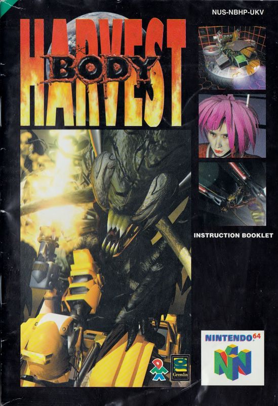 Manual for Body Harvest (Nintendo 64): Front