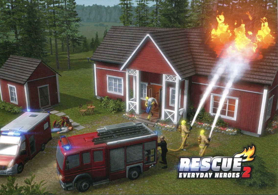 Extras for Rescue 2: Everyday Heroes (Collector's Edition) (Macintosh and Windows): Card with Artwork 1 - Front
