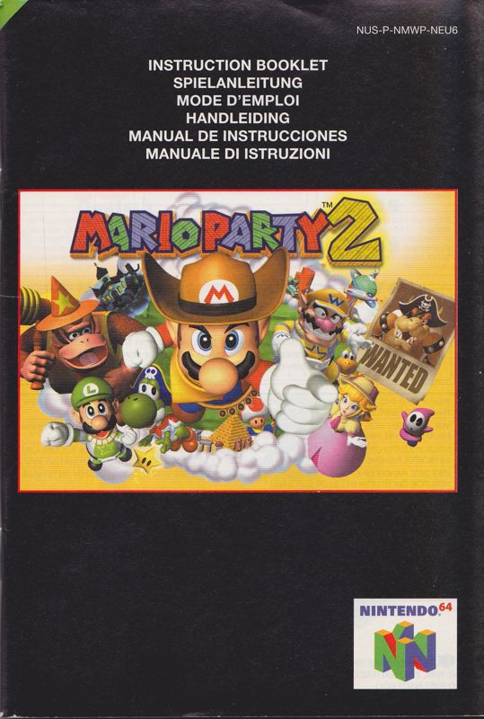 Manual for Mario Party 2 (Nintendo 64): Front