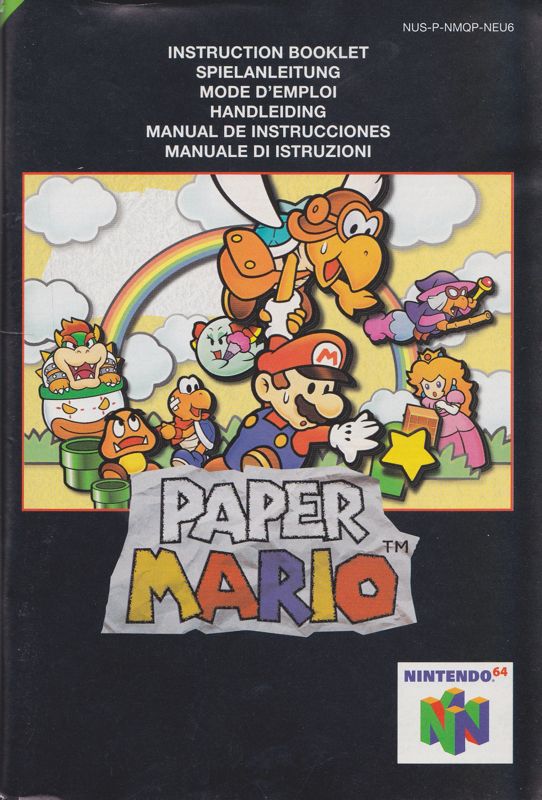 Manual for Paper Mario (Nintendo 64): Front