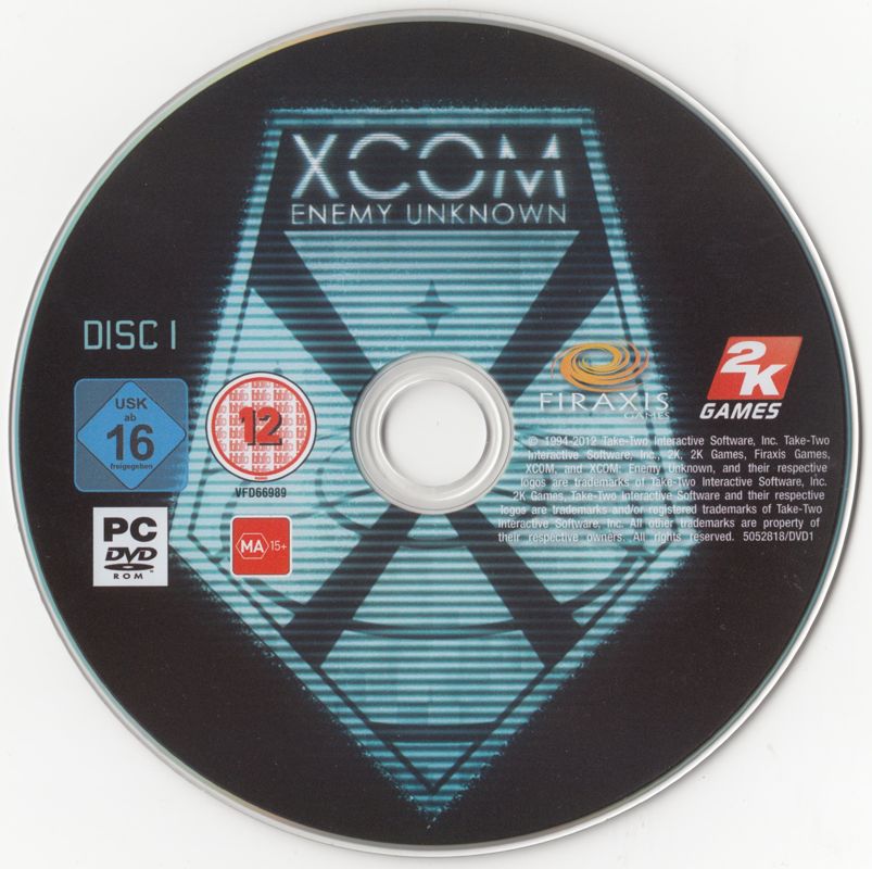 Media for XCOM: Enemy Unknown (Windows): Disc 1