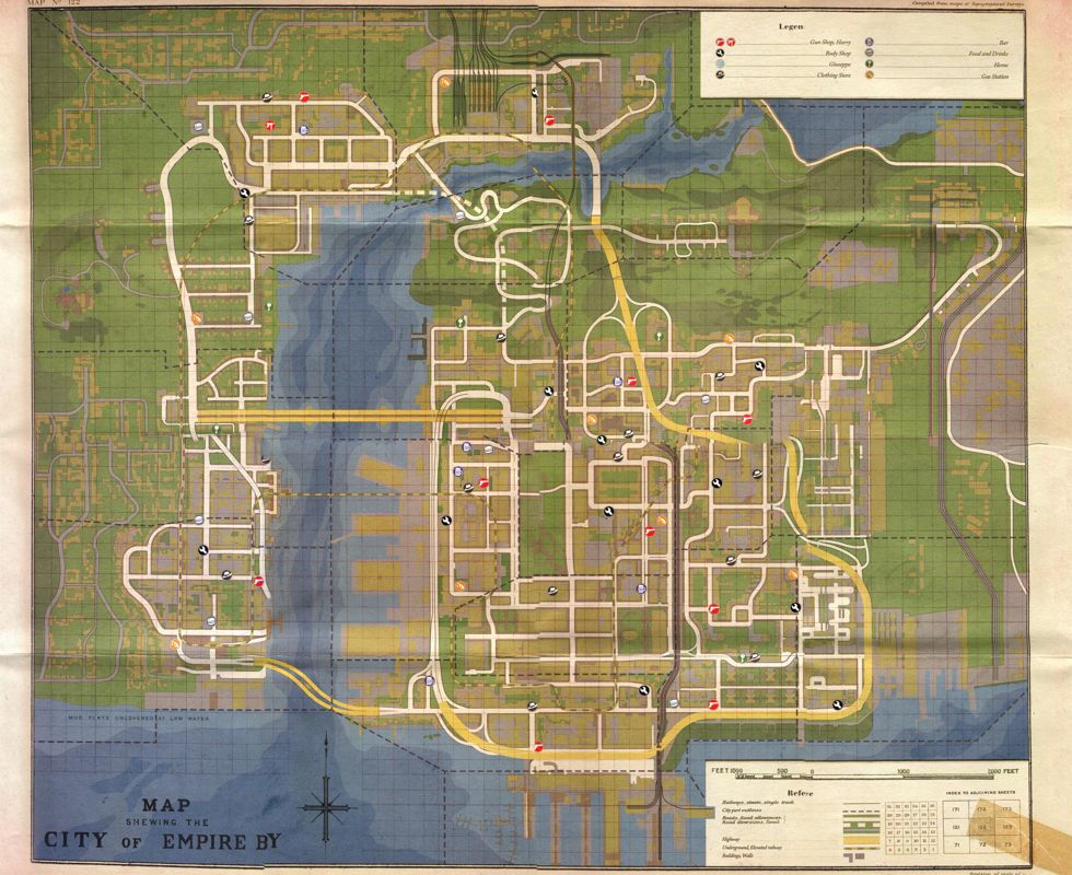 Map for Mafia II: Director's Cut (PlayStation 3) (Greatest Hits release)