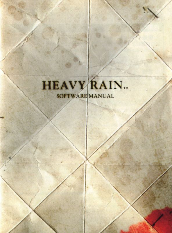 Manual for Heavy Rain (PlayStation 3): Front
