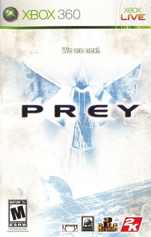 Manual for Prey (Xbox 360): Front