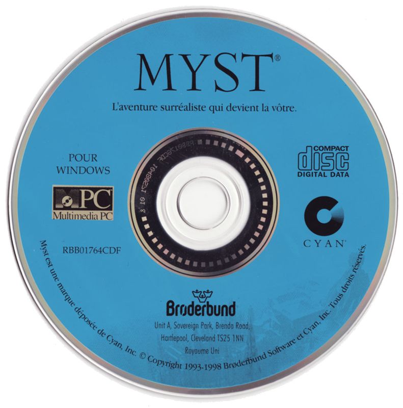 Media for Myst (Desktop Edition) (Windows and Windows 3.x): Game Disc