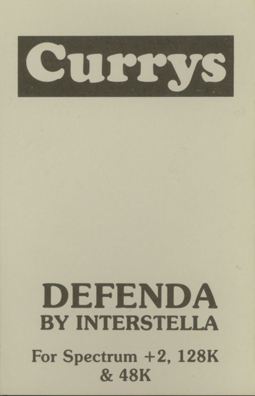 Front Cover for Defenda (ZX Spectrum)
