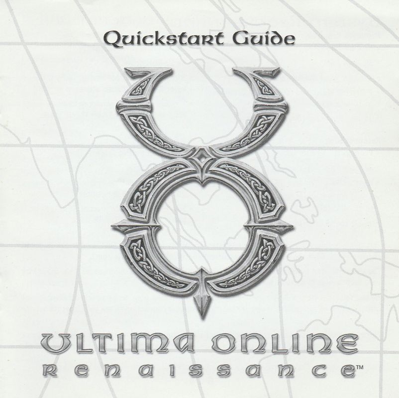Manual for Ultima Online: Renaissance (Windows) (AOL free CD offer): Quickstart Guide - Front