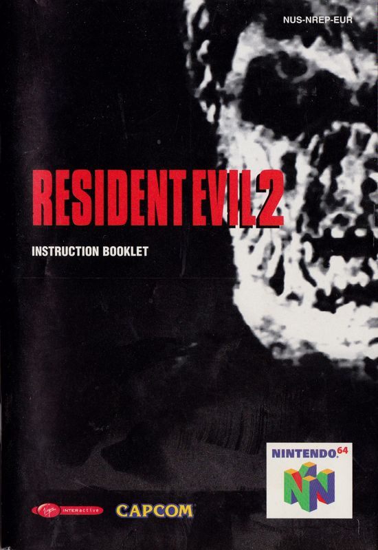 Manual for Resident Evil 2 (Nintendo 64): Front
