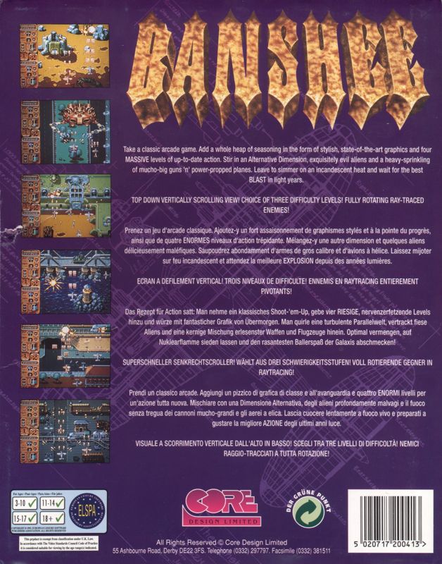 Back Cover for Banshee (Amiga)