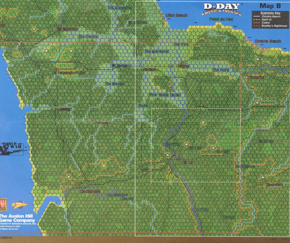 Map for D-Day: America Invades (DOS and Macintosh): Map B