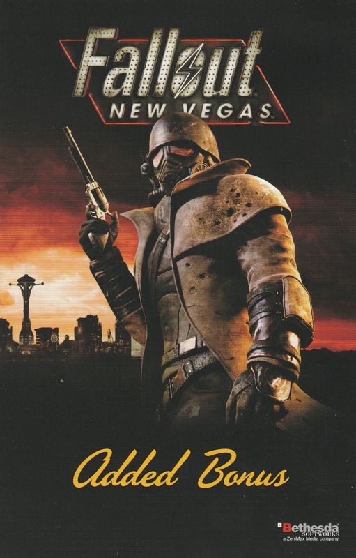 Other for Fallout: New Vegas (Windows): Bonus content card - Front