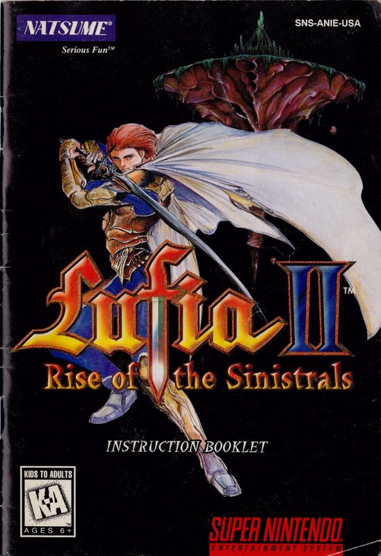 Manual for Lufia II: Rise of the Sinistrals (SNES): Front