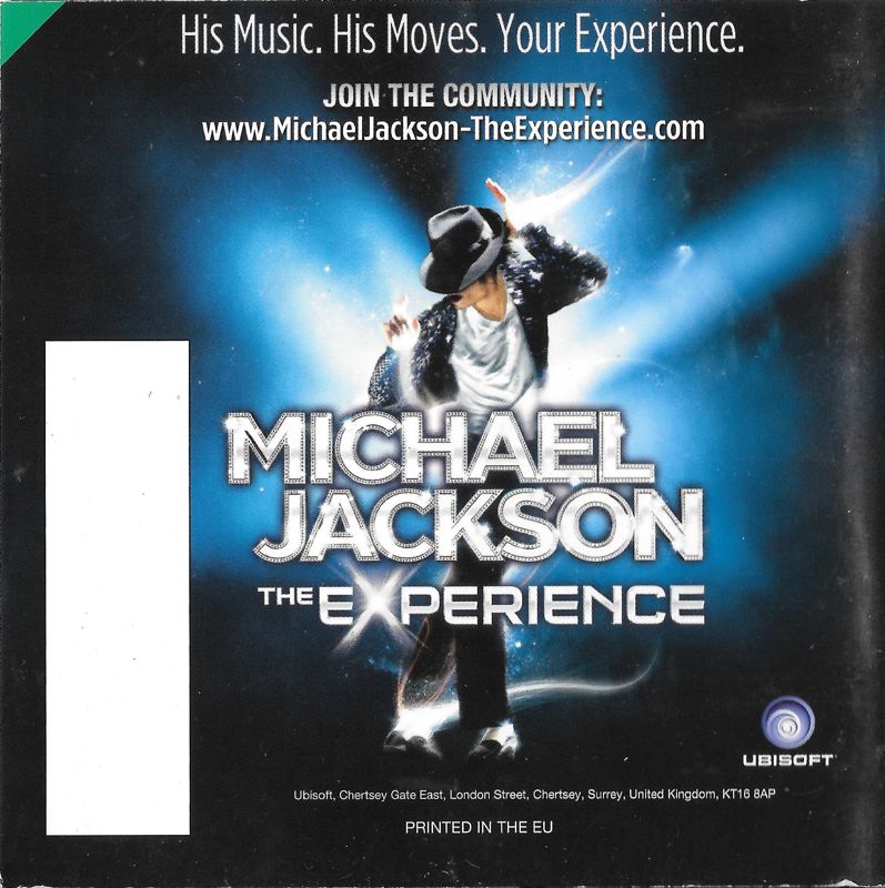 Manual for Michael Jackson: The Experience (Nintendo DS): Back