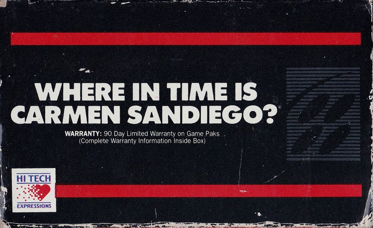 Spine/Sides for Where in Time Is Carmen Sandiego? (SNES) (Bundled /w Encyclopedia): Bottom/Top