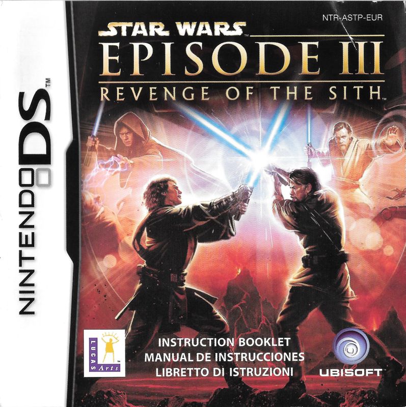 Manual for Star Wars: Episode III - Revenge of the Sith (Nintendo DS): Front