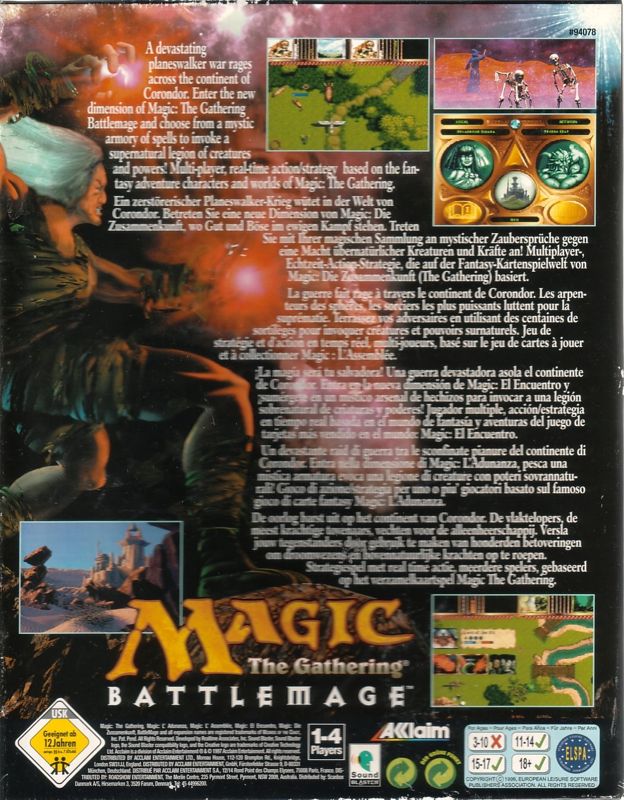 Back Cover for Magic: The Gathering - Battlemage (Windows)