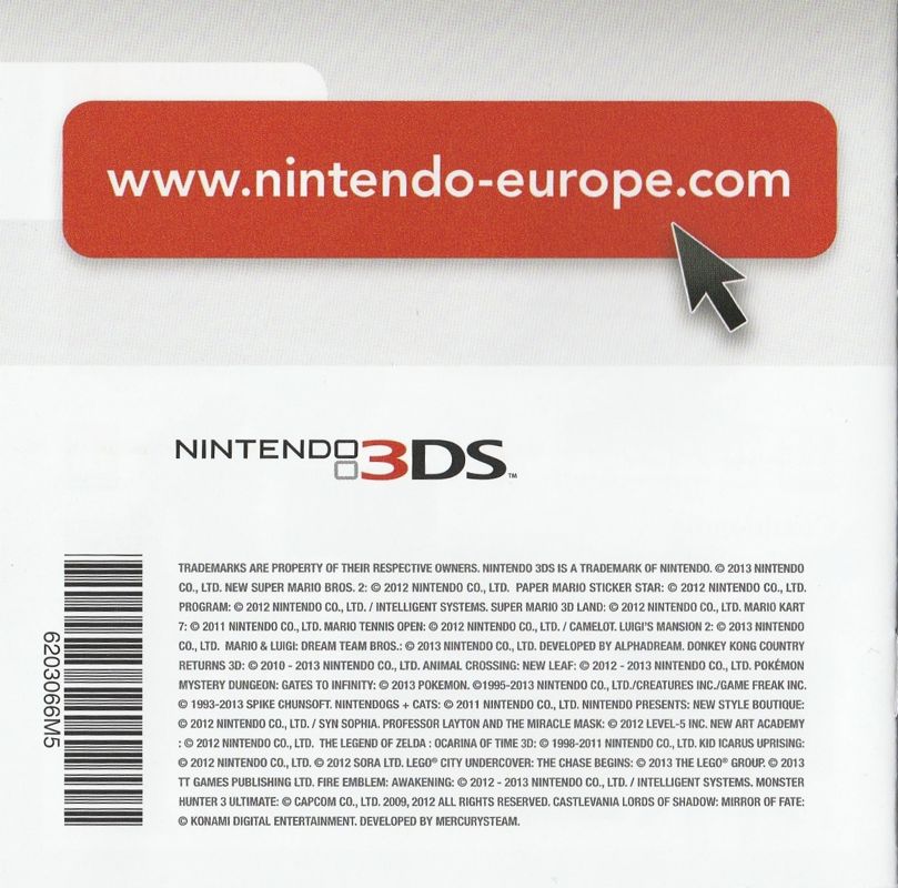 Advertisement for The Legend of Zelda: A Link Between Worlds (Nintendo 3DS): Catalogue - Back