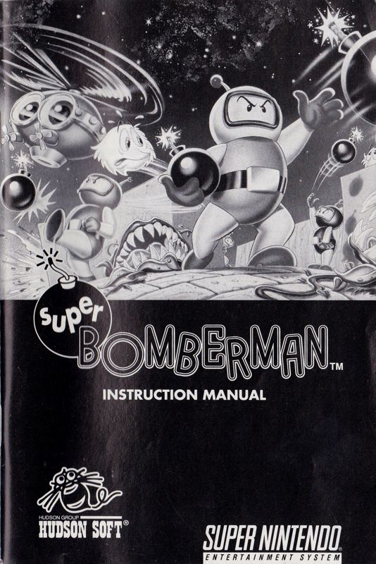Manual for Super Bomberman (SNES) (Party Pak /w Multitap): Front