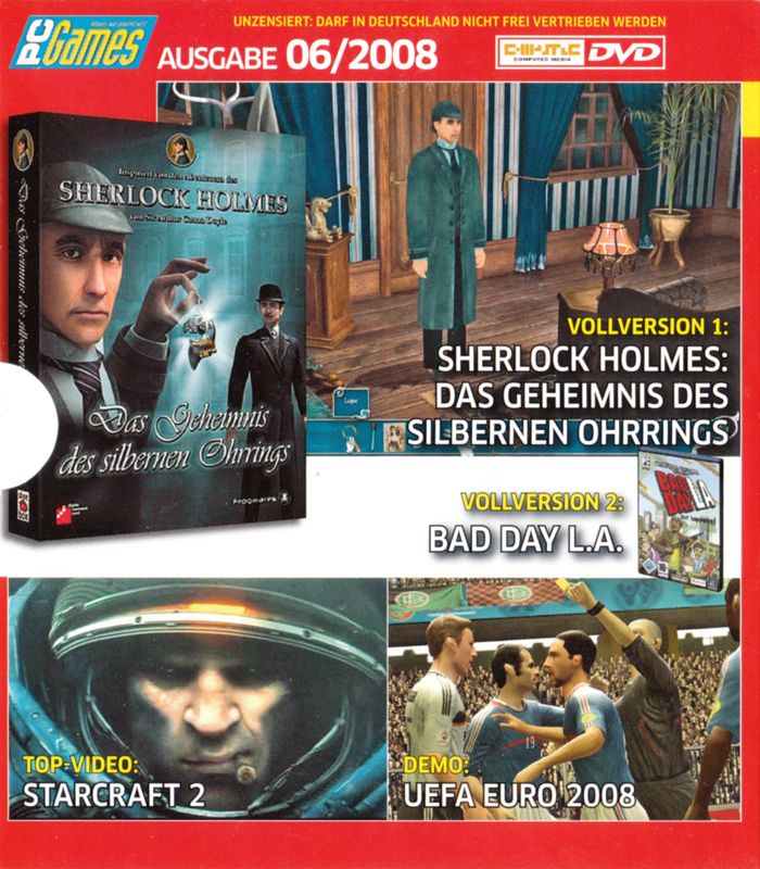 Other for Sherlock Holmes: Secret of the Silver Earring (Windows) (PC Games 06/2008 covermount): Slipcase - Front