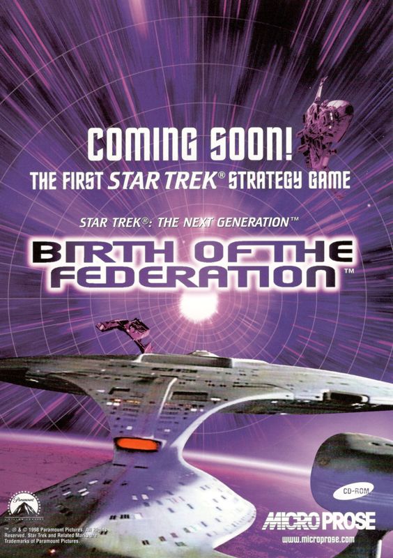 Star Trek The Next Generation Birth of the Federation cover or packaging material MobyGames