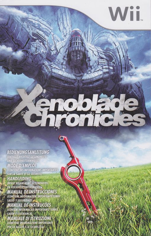 Manual for Xenoblade Chronicles (Wii) (Bundled with Red Classic Controller Pro): Multilingual - Front
