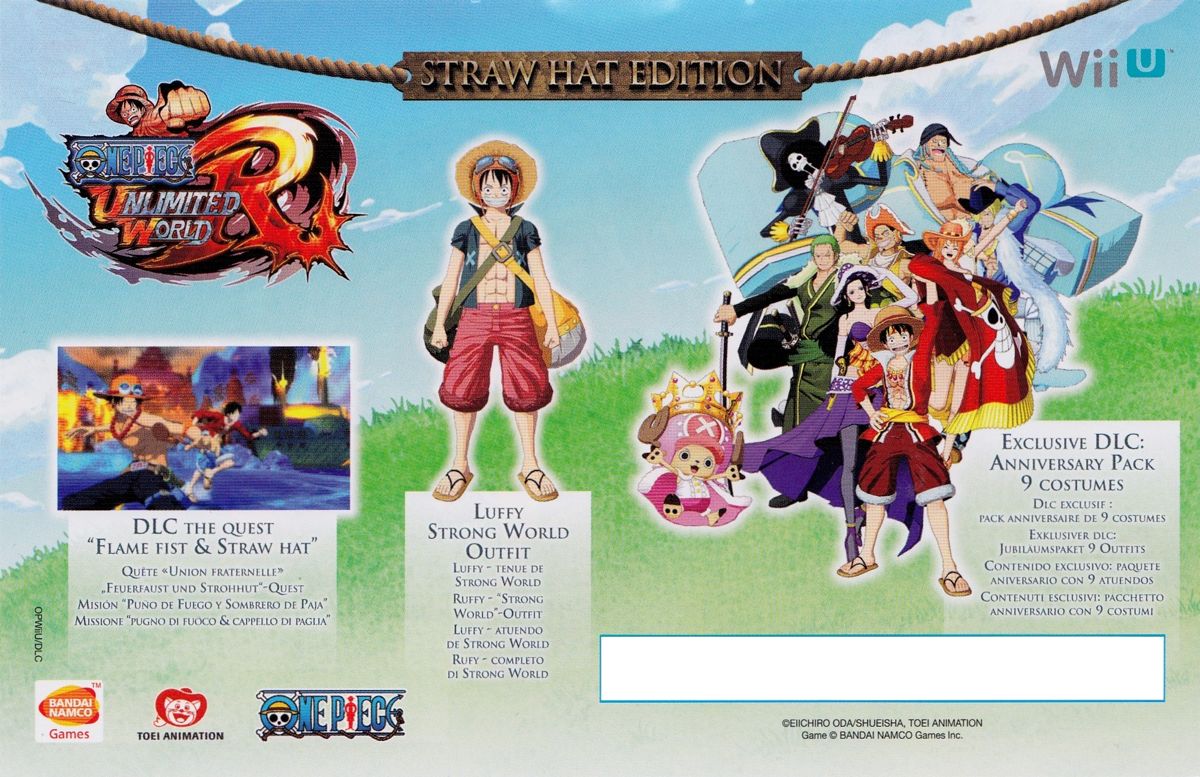 Other for One Piece: Unlimited World R (Wii U) (Strawhat Edition): DLC Code - Strawhat Edition
