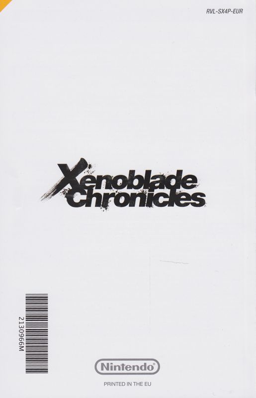 Manual for Xenoblade Chronicles (Wii) (Bundled with Red Classic Controller Pro): Multilingual - Back