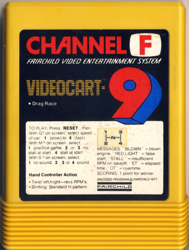 Media for Videocart-9: Drag Strip (Channel F)