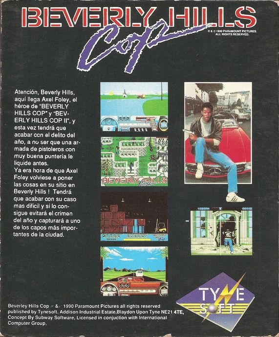 Back Cover for Beverly Hills Cop (ZX Spectrum)