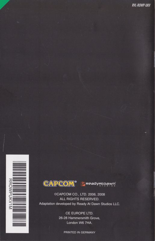 Manual for Ōkami (Wii) (Re-release): Back