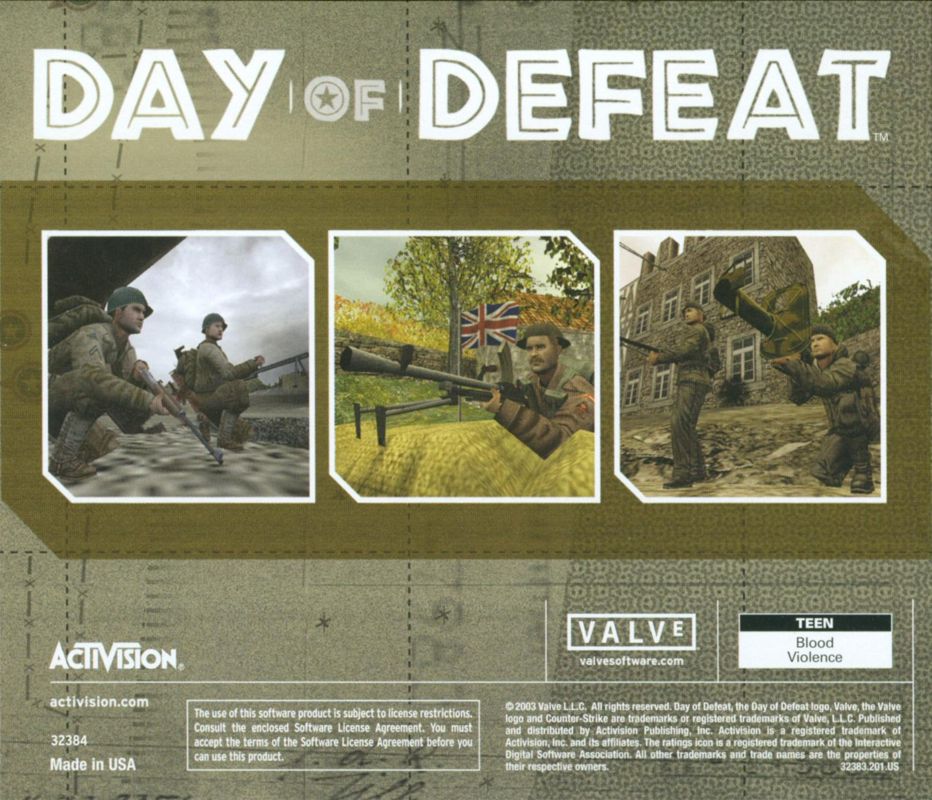 Other for Day of Defeat (Windows): Jewel Case - Back
