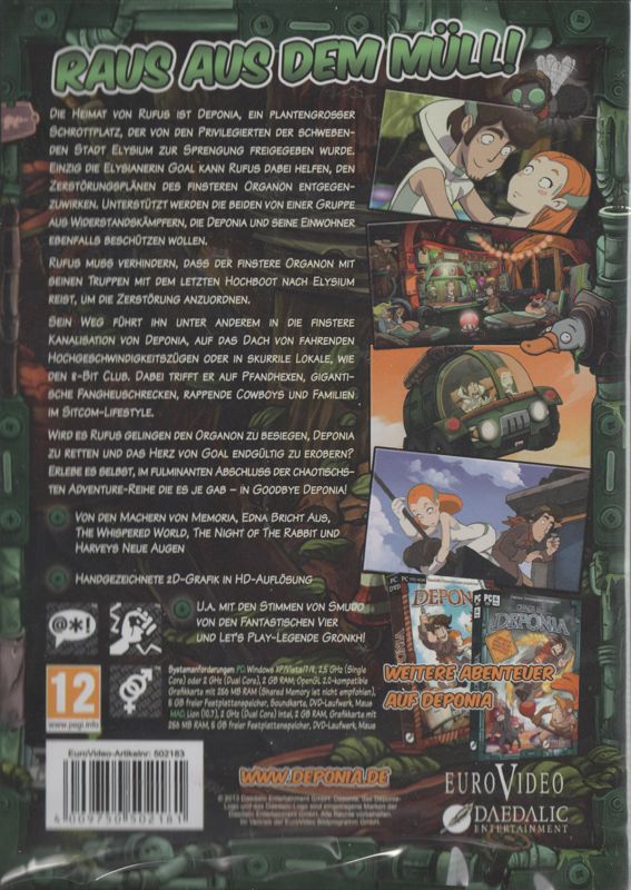 Other for Goodbye Deponia (Limitierte Auflage) (Macintosh and Windows): Keep Case - Back