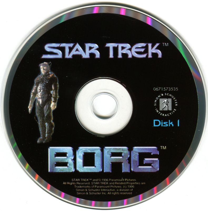 Media for Star Trek: Borg (DOS and Macintosh and Windows): Disc 1